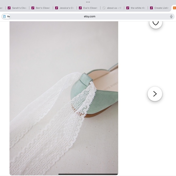 Bridal Leather Ballet Flats by The White Ribbon. US 9-9.5 / EU 40 - Picture 4 of 5